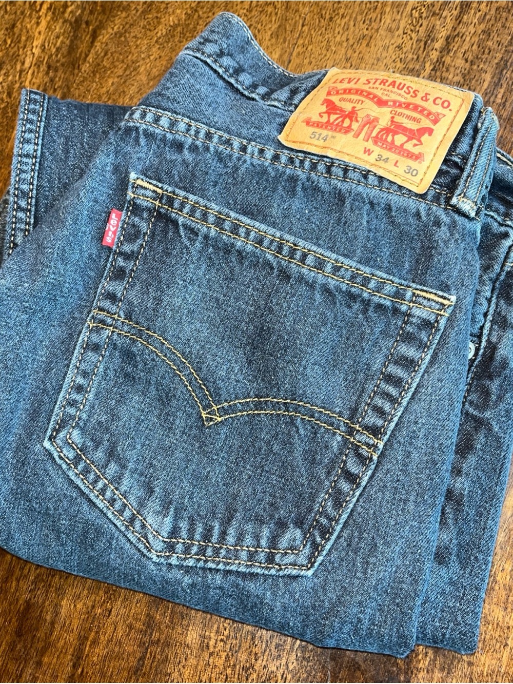Levi's Men's Dark Blue Straight Leg Jeans
